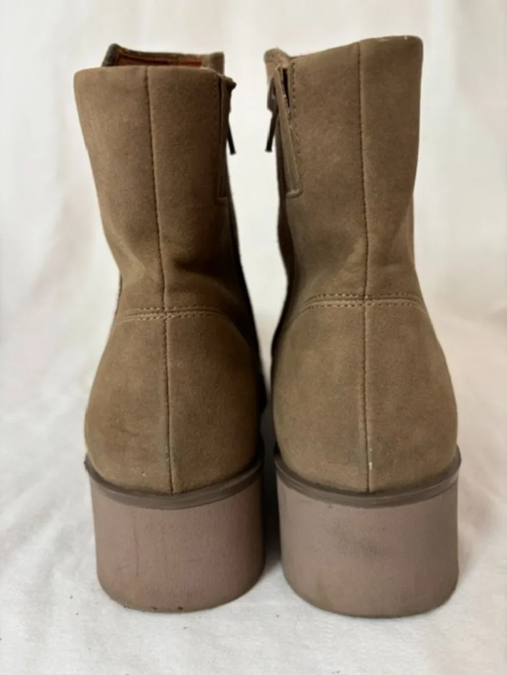 Rockport Dania Camel Suede Wedge Ankle Boot Women's Size 9